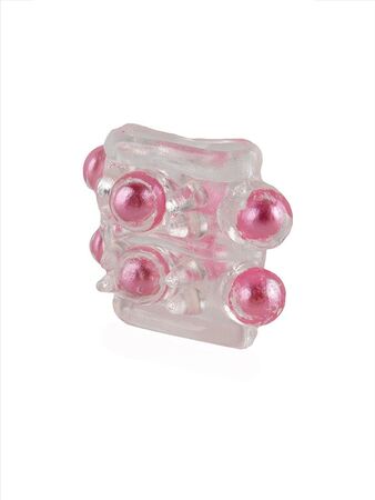 Прозрачная насадка на пенис с цветными шариками